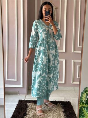 New smart casual Cotton Kurti set ☘️