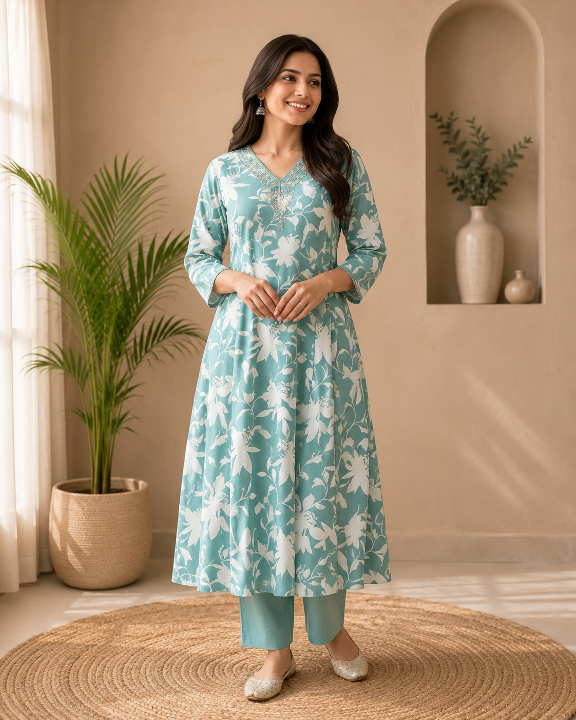New smart casual Cotton Kurti set ☘️