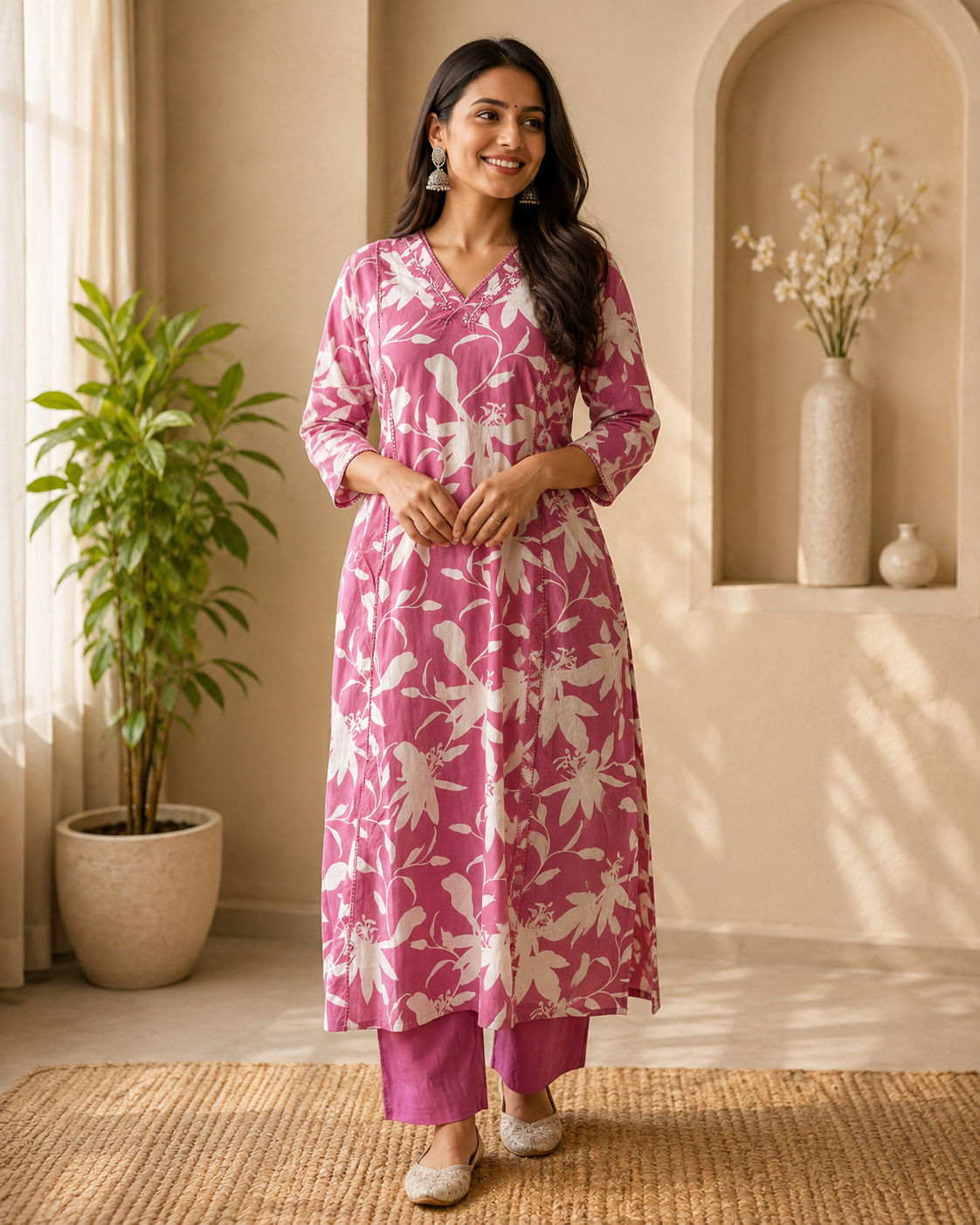 New smart casual Cotton Kurti set ☘️
